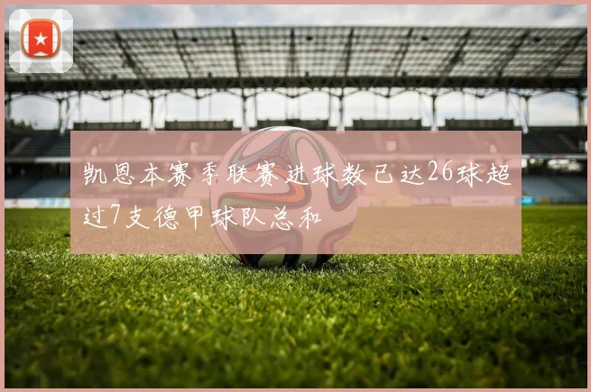 凯恩本赛季联赛进球数已达26球超过7支德甲球队总和